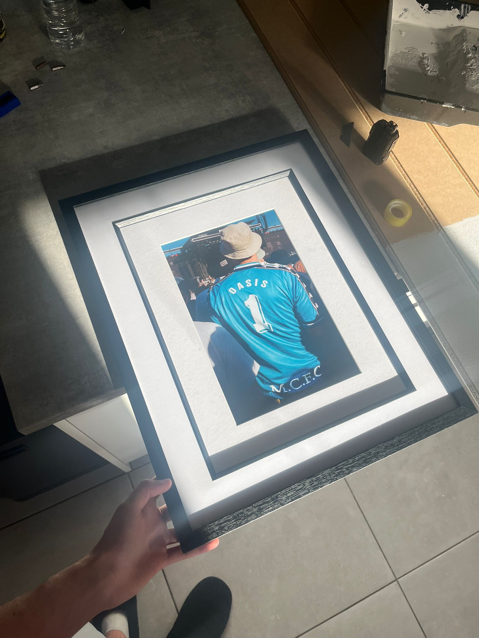 Oasis x Man City Print Framed